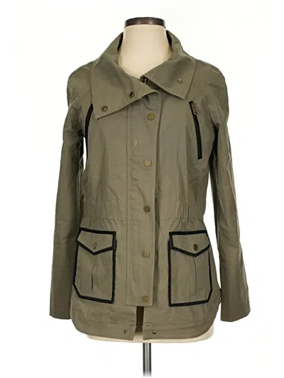 Pre-owned Veronica Beard Trenchcoat In Green