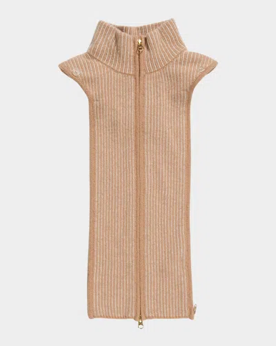 Veronica Beard Tripp Knit Dickey In Pink