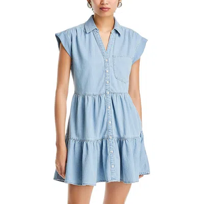 Veronica Beard Trisha Dress Womens Collared Mini Shift Dress In Blue