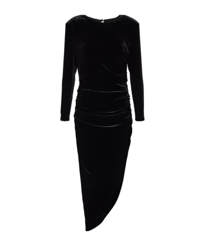 Veronica Beard Tristana Velvet Midi Dress In Black