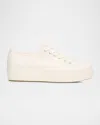 Veronica Beard Truett Platform Canvas Sneakers In Neutral