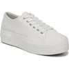 Veronica Beard Truett Platform Canvas Sneakers In White
