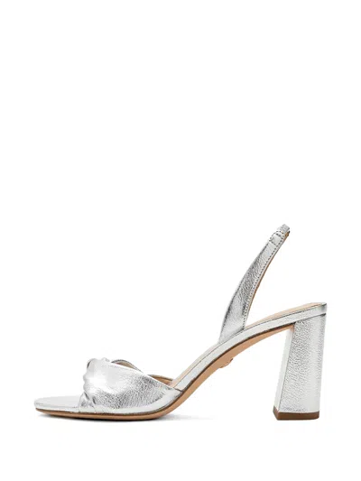 Veronica Beard 75mm Tullia Metallic Leather Block-heel Sandals In Multi