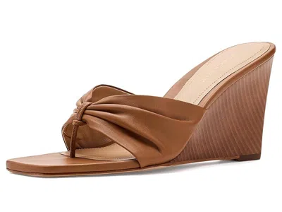 Veronica Beard Tullia Wedge Thong Sandals In Brown