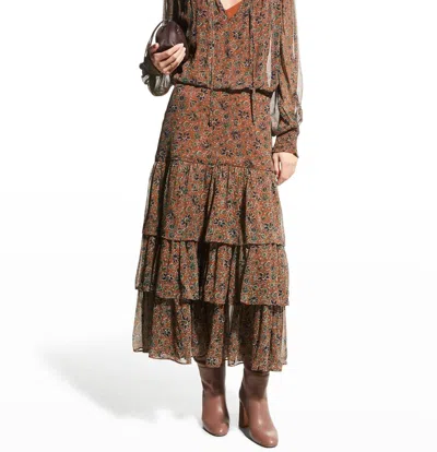 Veronica Beard Woman Midi Dress Brown Size 6 Viscose