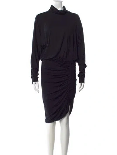 Pre-owned Veronica Beard Turtleneck Knee-length Dress W/ Tags In Black
