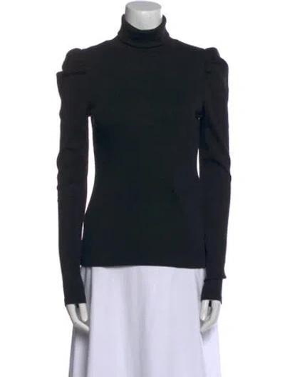 Pre-owned Veronica Beard Turtleneck Long Sleeve Sweatshirt In Black