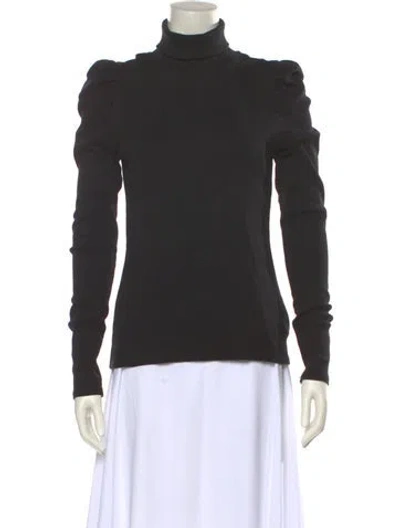 Pre-owned Veronica Beard Turtleneck Long Sleeve Sweatshirt In Black