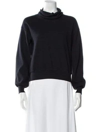 Pre-owned Veronica Beard Turtleneck Long Sleeve Sweatshirt In Black