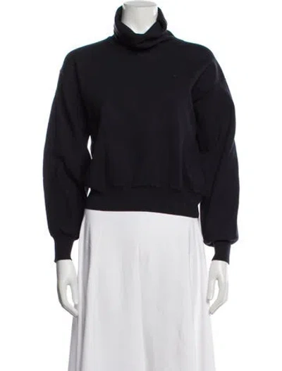 Pre-owned Veronica Beard Turtleneck Long Sleeve Sweatshirt In Blue