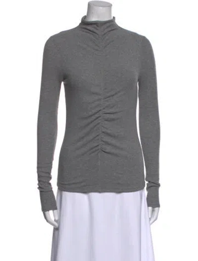 Pre-owned Veronica Beard Turtleneck Long Sleeve Sweatshirt In Gray