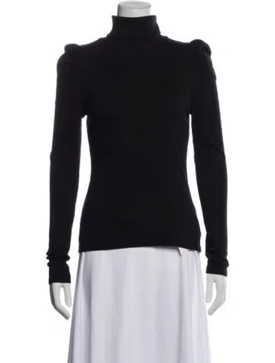 Pre-owned Veronica Beard Turtleneck Long Sleeve Top In Blue