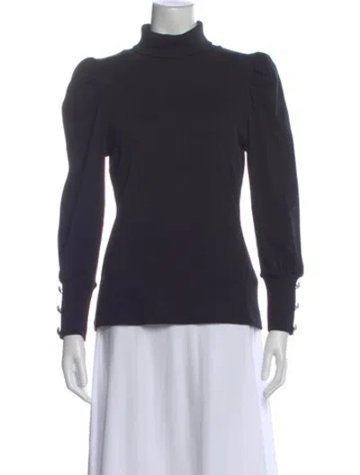 Pre-owned Veronica Beard Turtleneck Long Sleeve Top In Gray