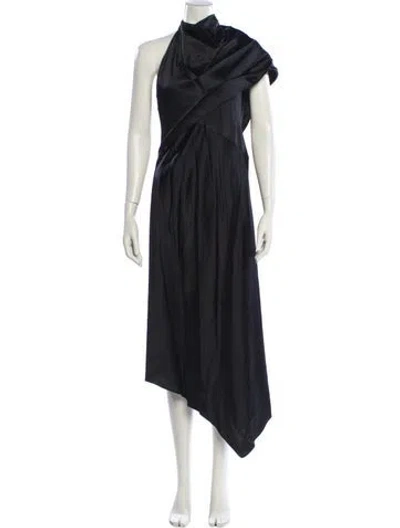 Pre-owned Veronica Beard Turtleneck Midi Length Dress W/ Tags In Black