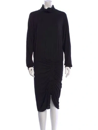 Pre-owned Veronica Beard Turtleneck Mini Dress In Black