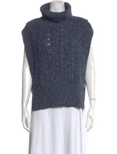 Pre-owned Veronica Beard Turtleneck Sweater In Blue