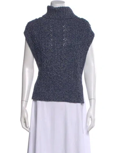 Pre-owned Veronica Beard Turtleneck Sweater In Blue