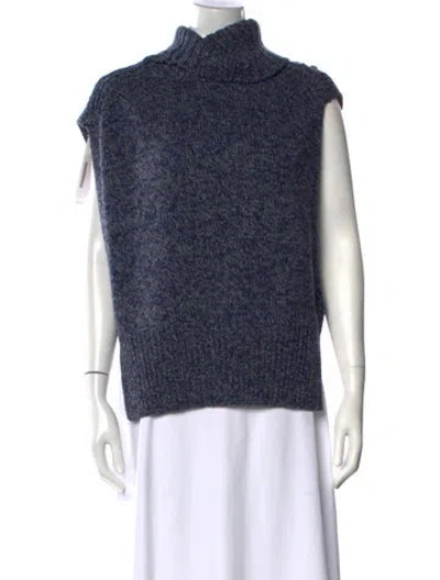 Pre-owned Veronica Beard Turtleneck Sweater In Blue