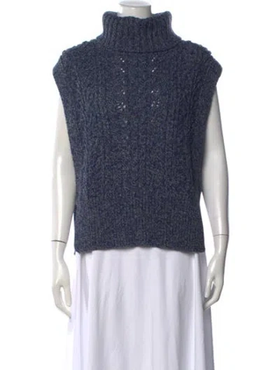 Pre-owned Veronica Beard Turtleneck Sweater In Blue