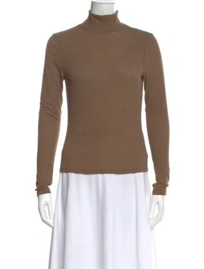 Pre-owned Veronica Beard Turtleneck Sweater In Brown