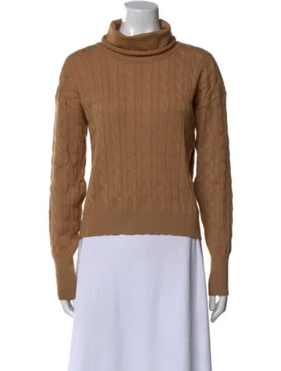 Pre-owned Veronica Beard Turtleneck Sweater In Brown