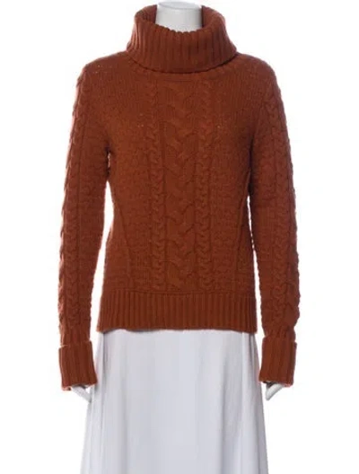 Pre-owned Veronica Beard Turtleneck Sweater In Brown