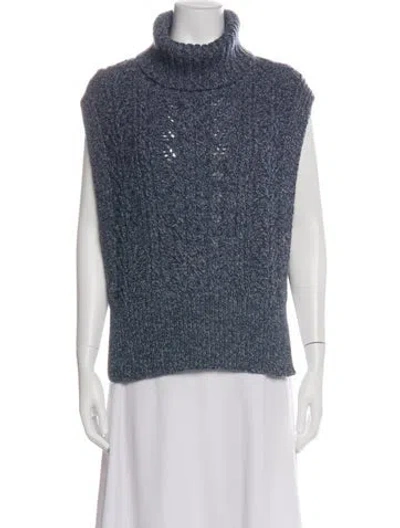 Pre-owned Veronica Beard Turtleneck Sweater In Green