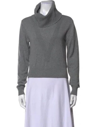 Pre-owned Veronica Beard Turtleneck Sweater In Grey