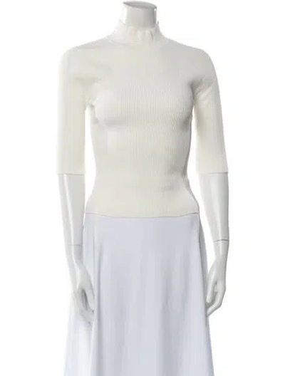 Pre-owned Veronica Beard Turtleneck Sweater In Neutral