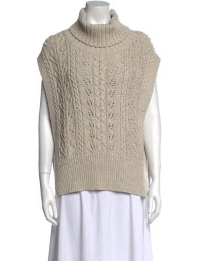 Pre-owned Veronica Beard Turtleneck Sweater In Neutral