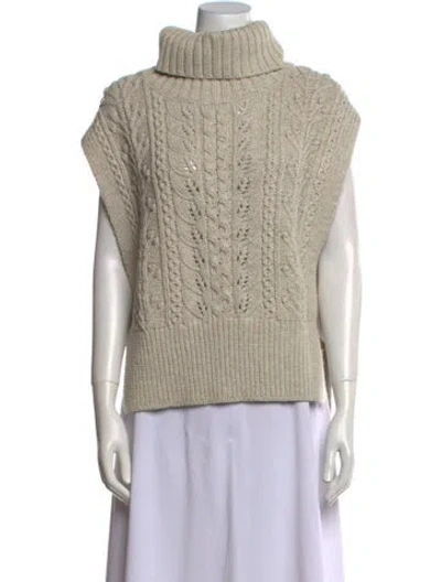 Pre-owned Veronica Beard Turtleneck Sweater In Neutral