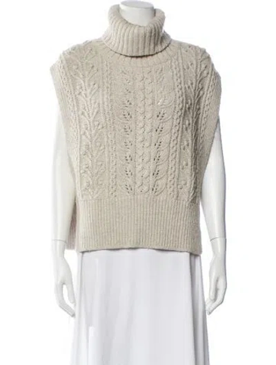 Pre-owned Veronica Beard Turtleneck Sweater In Neutral