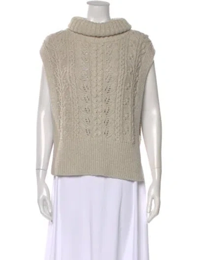 Pre-owned Veronica Beard Turtleneck Sweater In Neutral