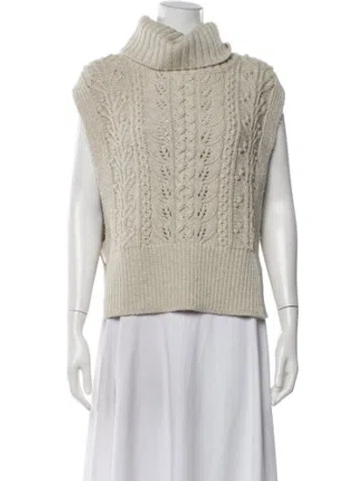 Pre-owned Veronica Beard Turtleneck Sweater In Neutral