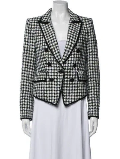 Pre-owned Veronica Beard Tweed Blazer In White