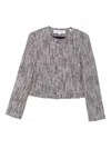 Veronica Beard Tweed Buttoned Jacket In Gray