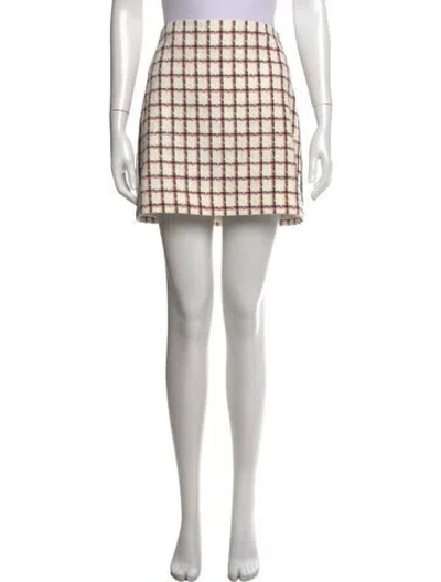 Pre-owned Veronica Beard Tweed Mini Skirt In Neutral