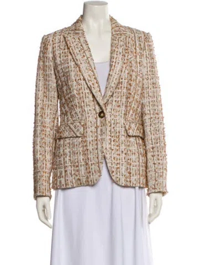 Pre-owned Veronica Beard Tweed Pattern Blazer
