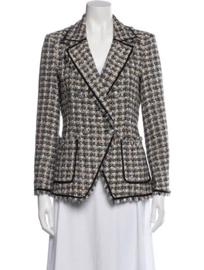 Pre-owned Veronica Beard Tweed Pattern Blazer