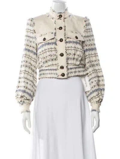 Pre-owned Veronica Beard Tweed Pattern Blazer