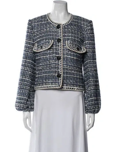Pre-owned Veronica Beard Tweed Pattern Blazer