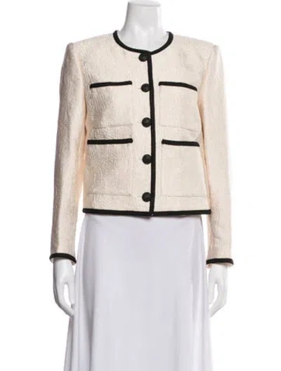 Pre-owned Veronica Beard Tweed Pattern Blazer