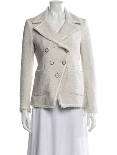 Pre-owned Veronica Beard Tweed Pattern Blazer