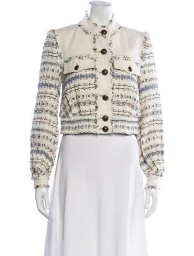 Pre-owned Veronica Beard Tweed Pattern Blazer
