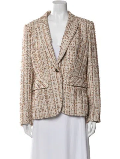 Pre-owned Veronica Beard Tweed Pattern Blazer