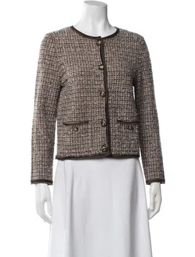 Pre-owned Veronica Beard Tweed Pattern Blazer