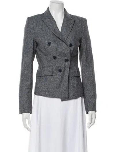 Pre-owned Veronica Beard Tweed Pattern Blazer In Blue