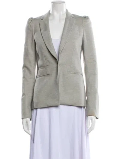 Pre-owned Veronica Beard Tweed Pattern Blazer In Gray