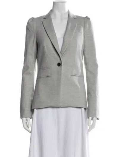 Pre-owned Veronica Beard Tweed Pattern Blazer In Gray