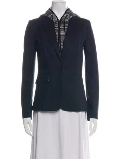 Pre-owned Veronica Beard Tweed Pattern Blazer In Green